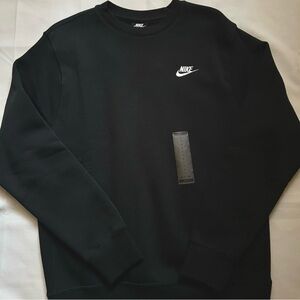 Nike Sportswear Club Fleece Men's Classic Black Crewneck Sweater Pullover